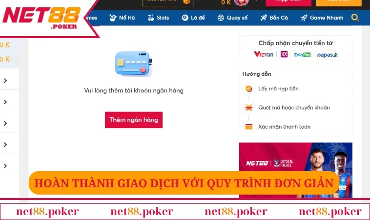 Hoàn thành giao dịch nhanh chóng với quy trình đơn giản