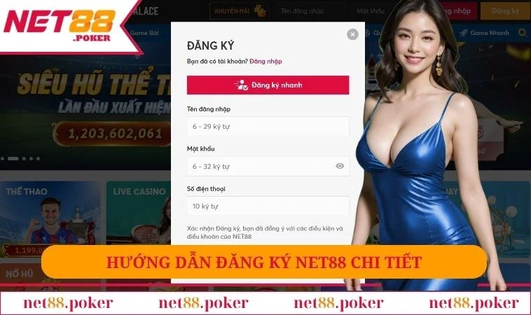 Hướng dẫn cách đăng ký tài khoản NET88 thành công ngay