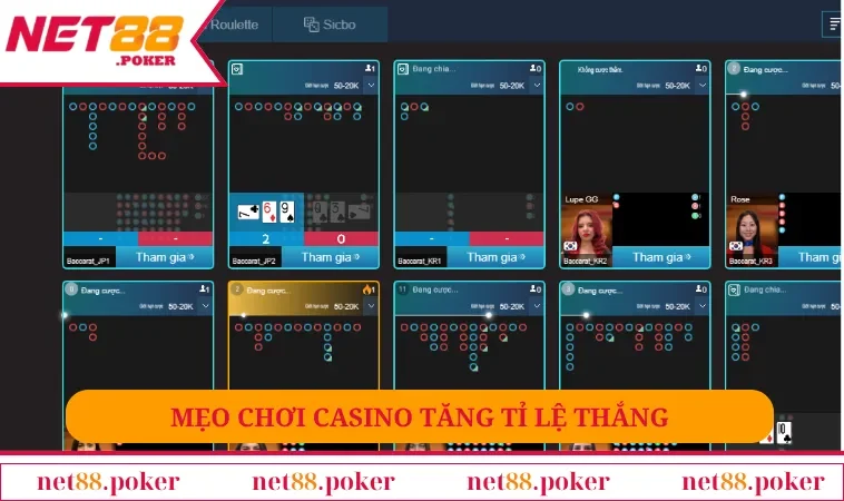 Mẹo chơi casino tăng tỉ lệ thắng