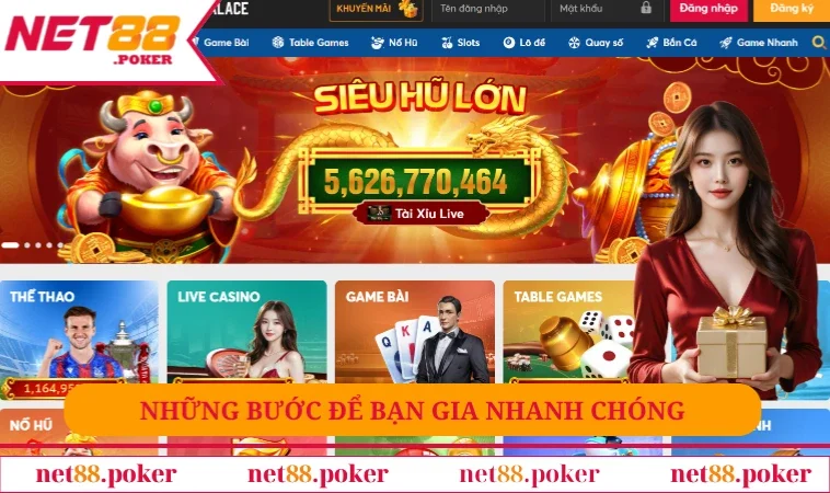 Những bước để bạn gia sân chơi nhanh chóng