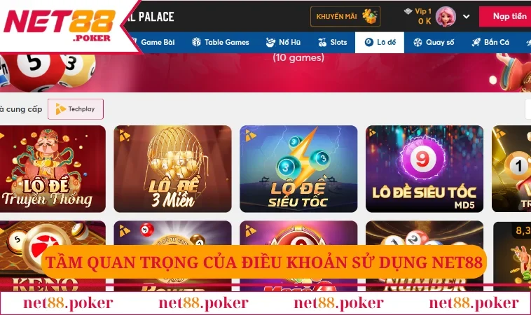 Tầm quan trọng của điều khoản sử dụng NET88
